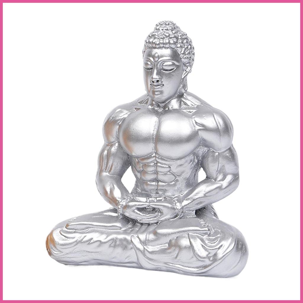Pequena Estátua De Buda 5.5 Polegada De Altura Resina Design Muscular Estatueta De Oração Estatuetas Para Escritório Sal