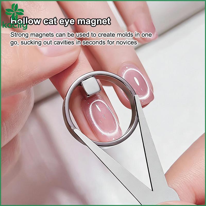Ímã De Olho De Gato Design Oco Para Anel De Esmalte Em Gel Nail Art Manicure Ferramentas Magnéticas Unhas Artesanato Sal