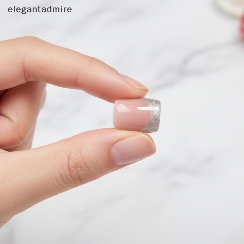 Olho De Gato Design Francês Imprensa Nas Unhas Dos Pés 96 Pçs Quadrado Curto 4 Cores Falsas Para DIY Pedicure Festas Sal