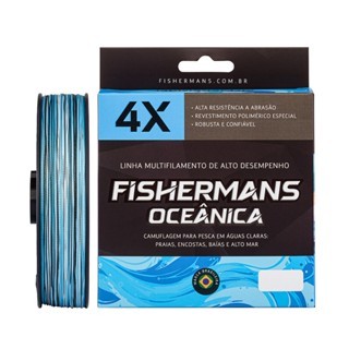 Linha Para Pesca Multifilamento Fishermans Fibra Super Resistente 300 Metros 4 Fios