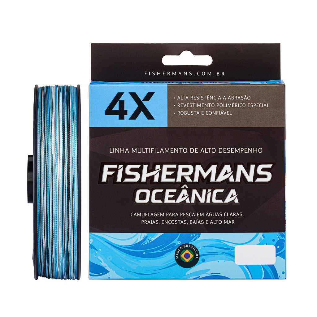 Linha De Pesca Multifilamento Fishermans 300 Metros 4 Fios
