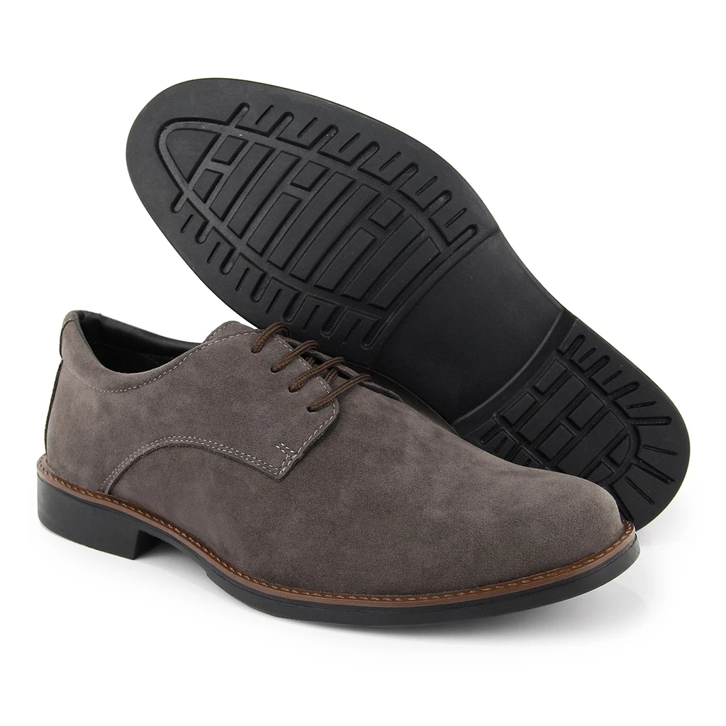 Sapato Casual Social Masculino estilo Oxford/Derby, confeccionado em camurça sintética ou nobuck