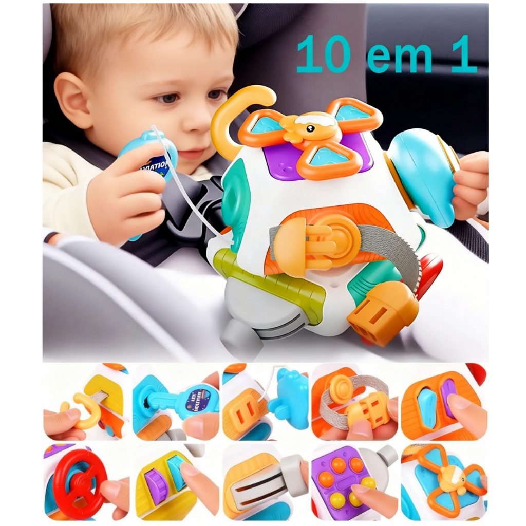 Bebê Ocupado Placa Cubo Montessori Brinquedo Sensorial Com Atividades De Aprendizagem Para O Natal