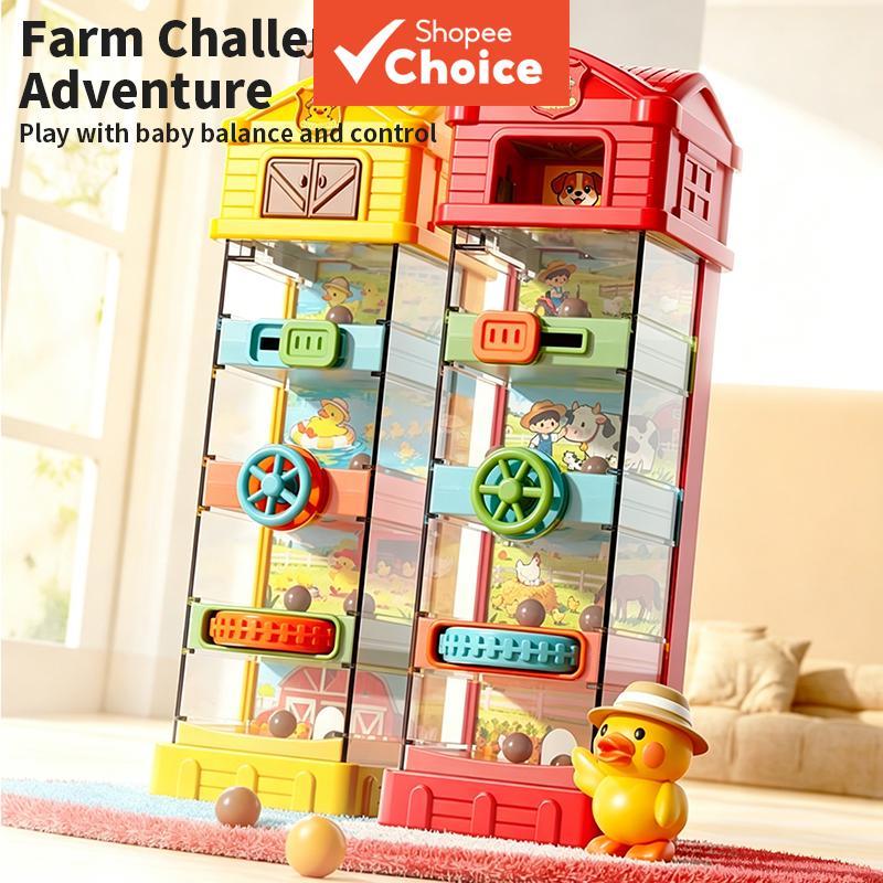 Brinquedo Cubo De Atividade De Pato De Fazenda 4 Atividades Motoras Finas Placa Ocupada Educacional De Aprendizagem Sens