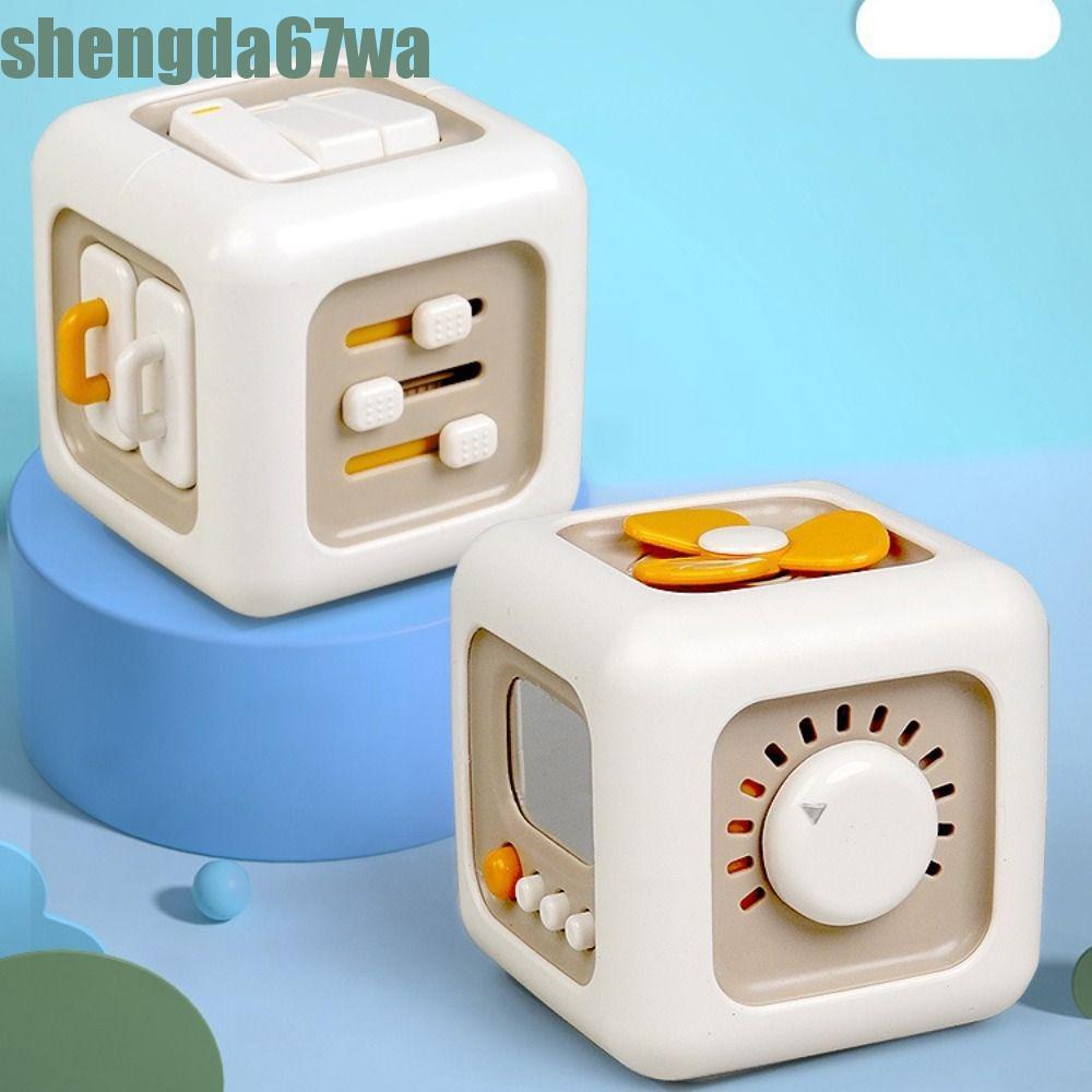 SHENGDA 6 Em 1 Brinquedo Cubo Montessori , De Placa Sensorial Ocupada Resistente A Quedas , 6 Lados