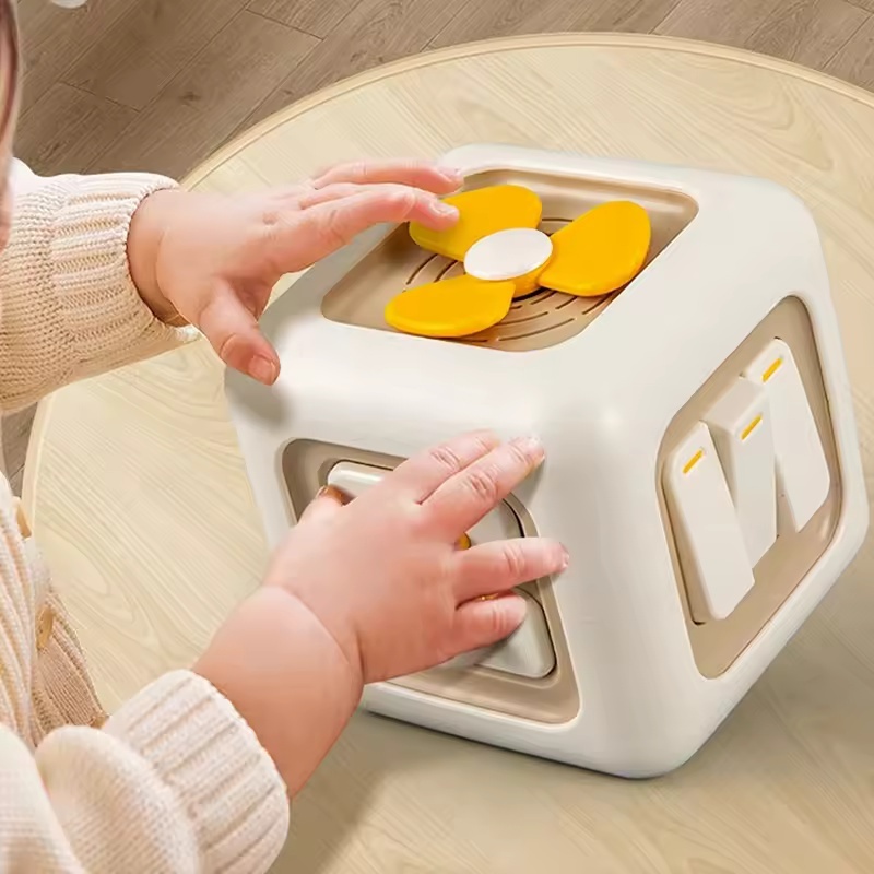 6 Em 1 Montessori Cubo Brinquedos Sensorial Ocupado Placa Bebê Prática Habilidades Gaveta Educativos Para Menina Menino
