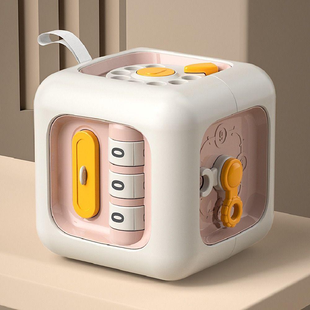 Brinquedos Educativos Montessori , Placa Ocupada Sensorial De Habilidades Práticas 6 Em 1 , Cubo Ocupado Multiuso De Bri
