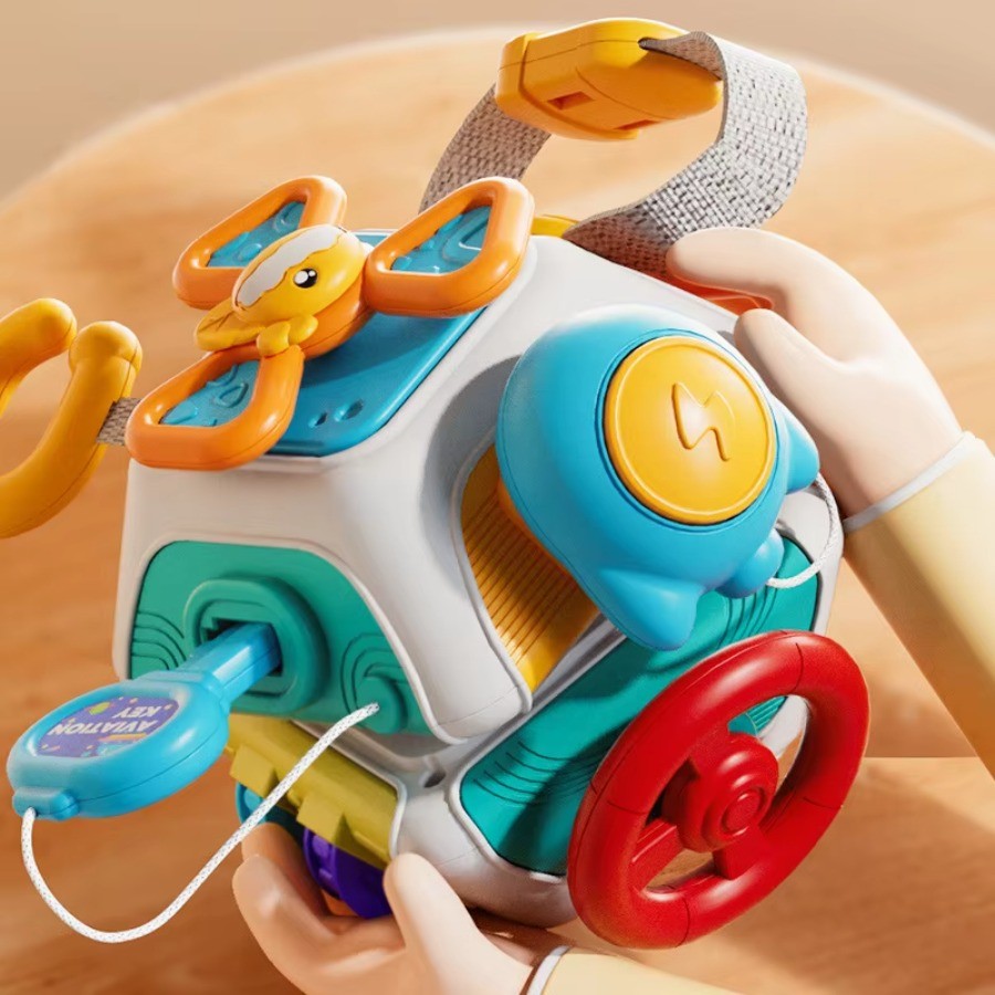 Bebê Ocupado Placa Cubo Montessori Brinquedos Sensoriais Para Criança Atividades De Aprendizagem Educacional T