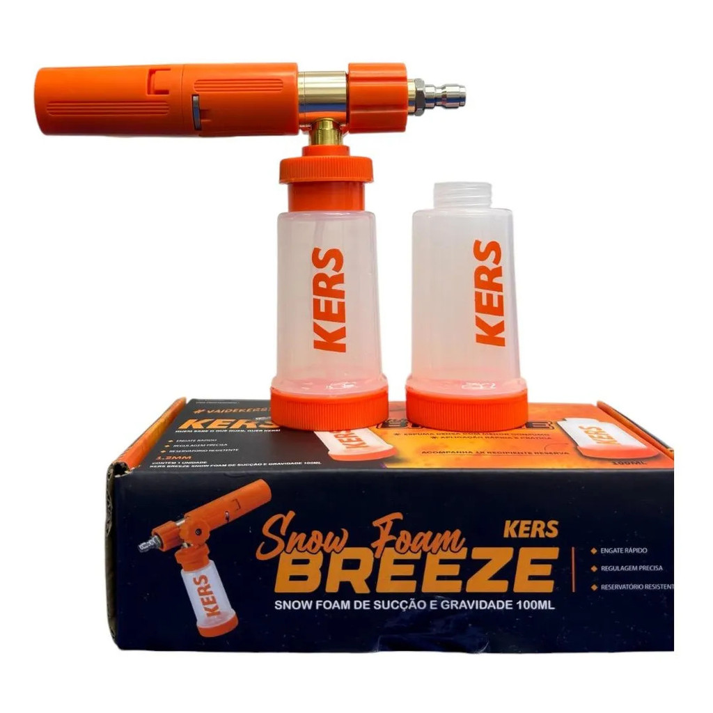 Kers Breeze Snow Foam: Canhão de Espuma Profissional para Lavagem Automotiva e Detalhamento