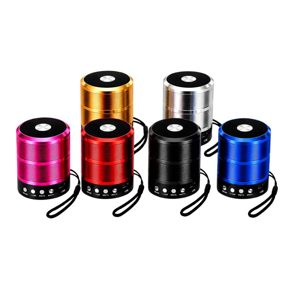 Kit com 10 Mini Caixas de Som Portáteis Bluetooth WS-887 – Ideal para Revenda e Atacado