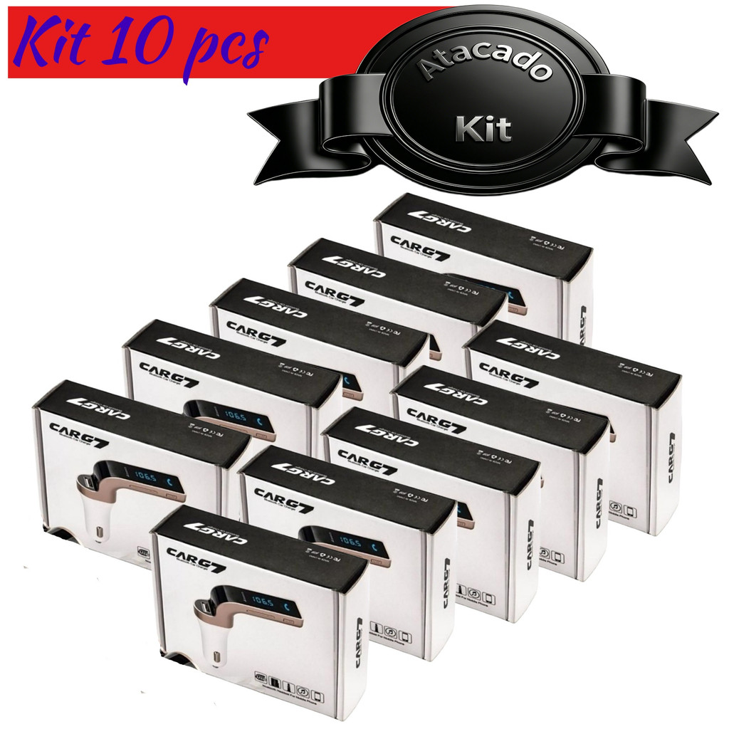Atacado 5/10/20 pcs Carregador Para Carro Veicular Bluetooth Fm Transmissor G7 Mp3 Carg7