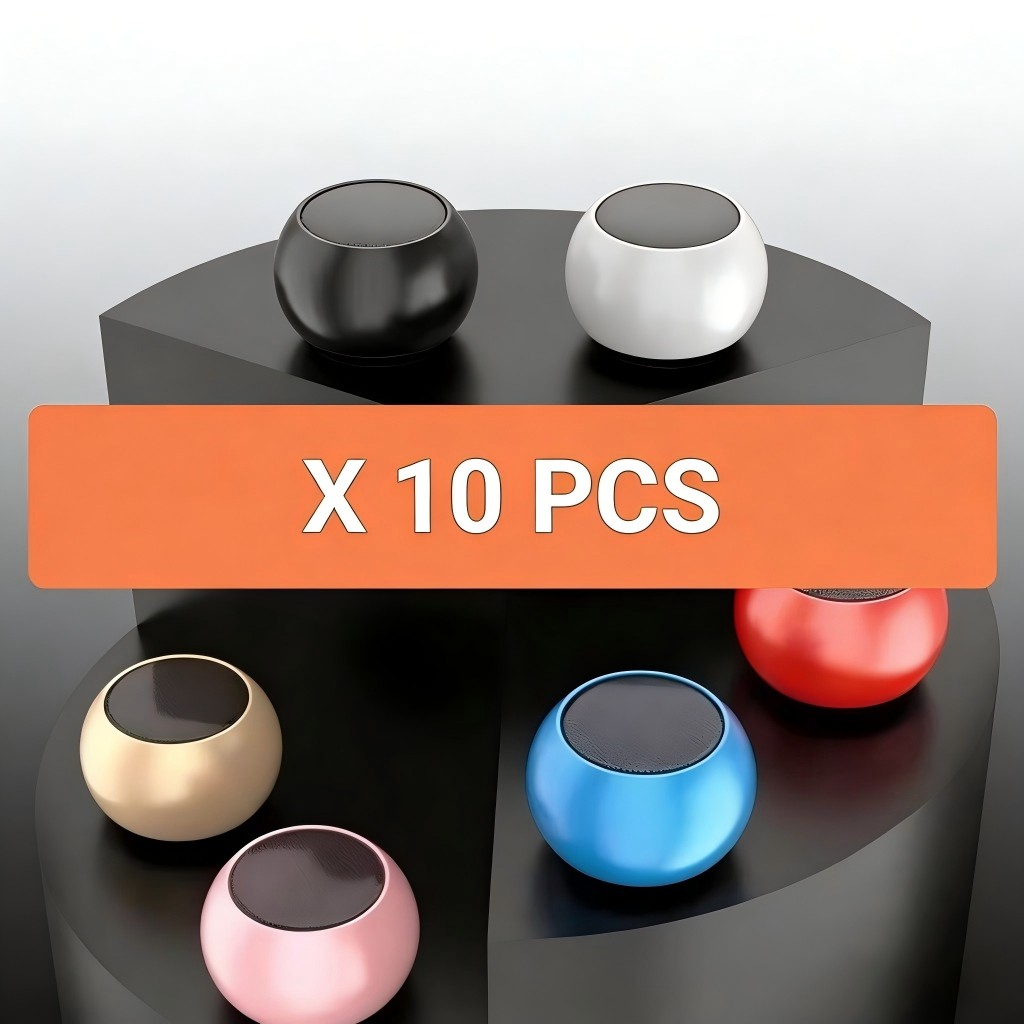 Atacado Kit 4 e 10 Mini Caixa De Som Bluetooth 5.0 Tws Metal Mini Speaker Amplificada 3w- C2