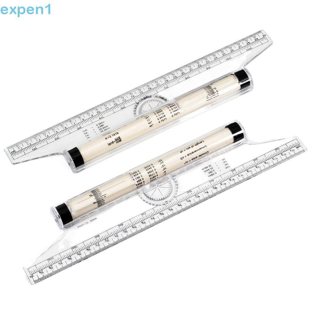 Expensão Réguas Paralelas De Desenho De Rolos Ferramenta Multi-Funções 15cm 30cm Régua Ângulo De Equilíbrio Do Estudante