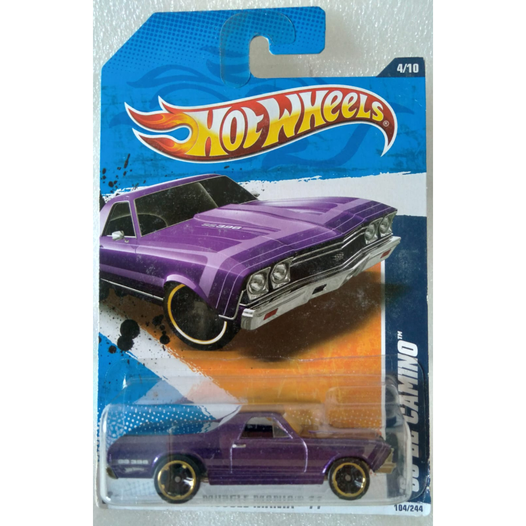Hot Wheels '68 El Camino 396 SS  Muscle Mania D45 roxo