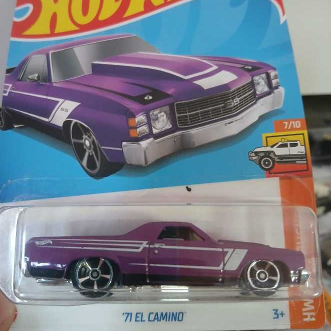 Hot Wheels ’71 El Camino Roxo - Muscle Car Clássico - HW Art Cars 7/10 - Miniatura Colecionador