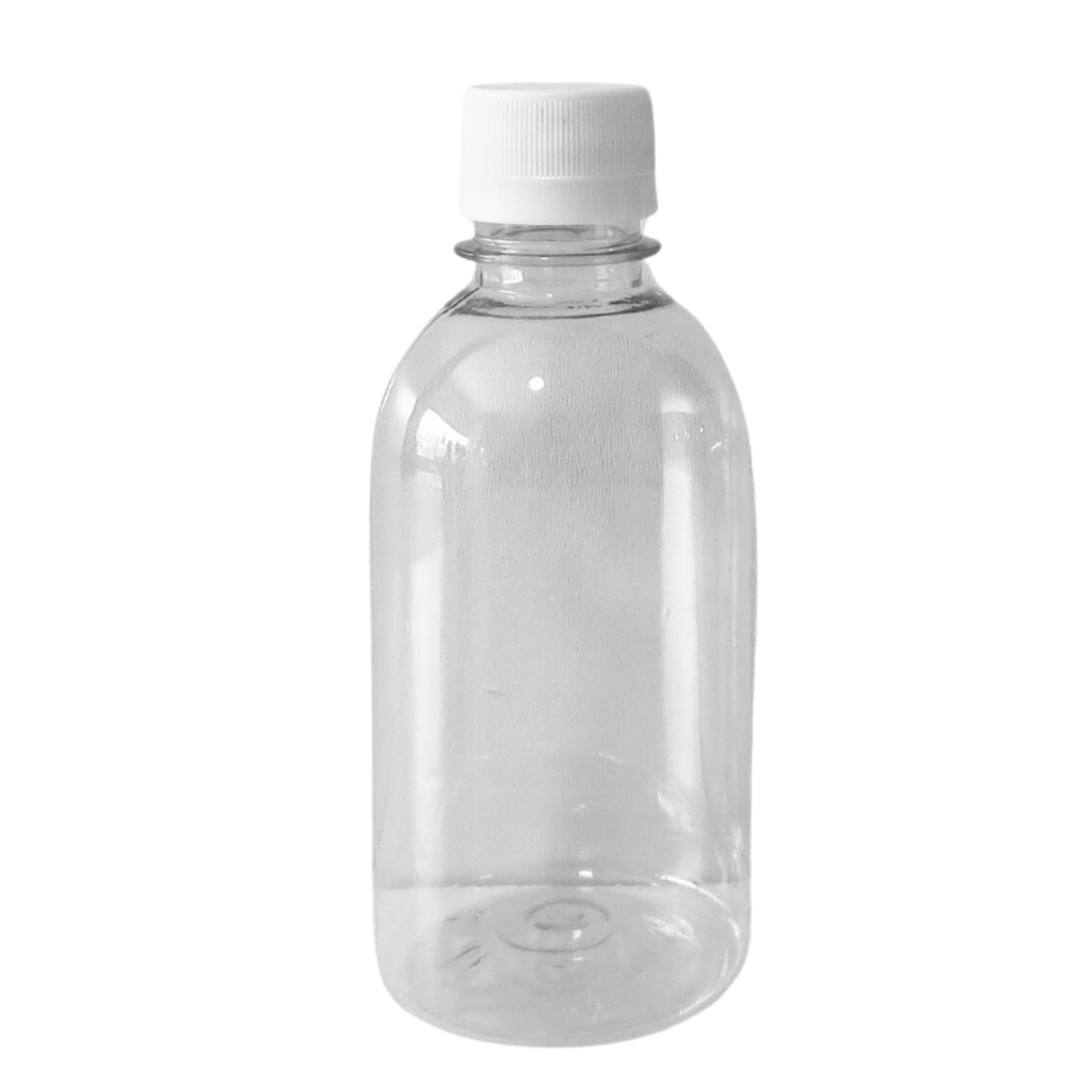 Frasco Pet 250ml Refil com Tampa Lacre Rosca 28