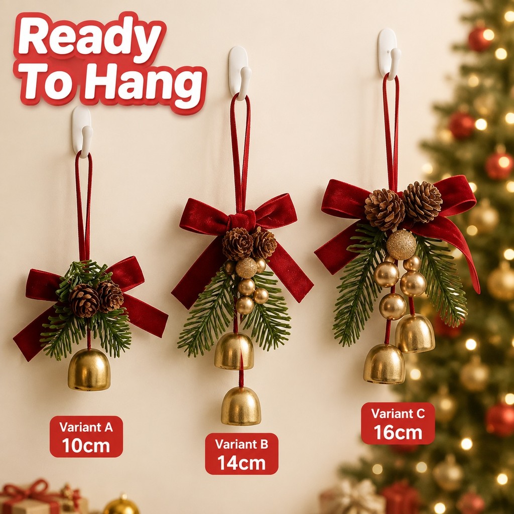 Sino De Pinha De Natal Charme Agulha De Pinheiro Verde Pendurado Ornamento Para Casa