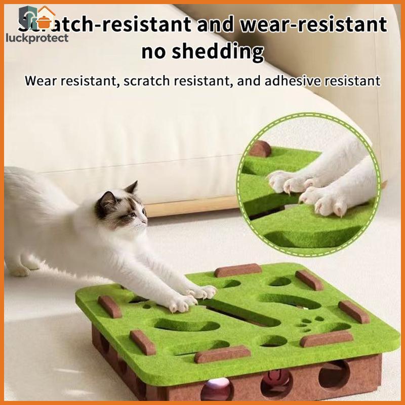 LPHG Brinquedo Interativo De Feltro Para Gatos Internos 1 Unidade De Bolas Ocultas Com Vários Furos Design Acessório De