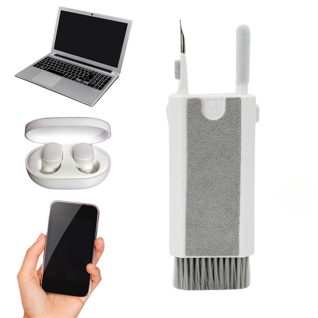 Escova de limpeza 8 em 1 Multifuncional Portátil Para Computador Teclado Celular Fone Móvel