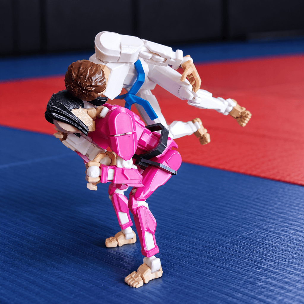 Boneco Dummy GRANDE (20cm) MENINA MULHER Boneco Articulado Action Figure Educativo judô karatê jiu-jitsu