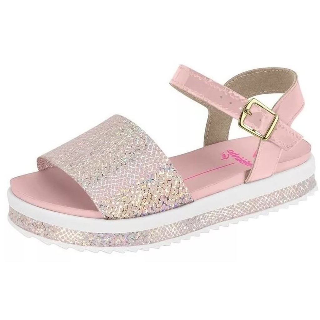 Sandália Infantil Menina Flatform Boneca Conforto Molekinha