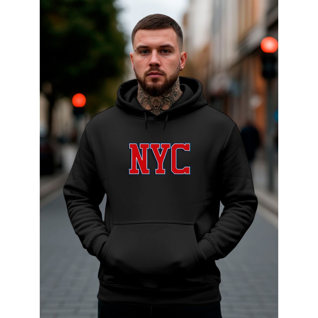 Moletom Canguru Blusa de Frio Com Capuz Jaqueta Masaculina Feminino Infantil New York Universitario