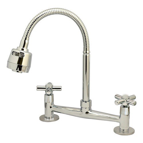 Torneira Misturador Cozinha De Mesa Gourmet Luxo 1/4v Agua Quente Fria