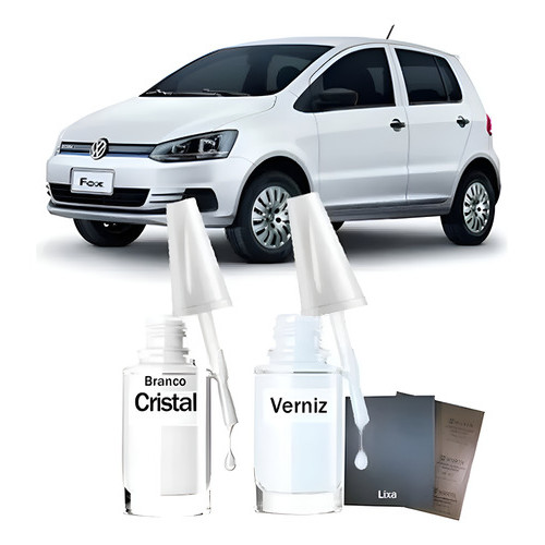 Tinta Tira Risco Reparo Vw Fox Trend 2012 Branco Cristal
