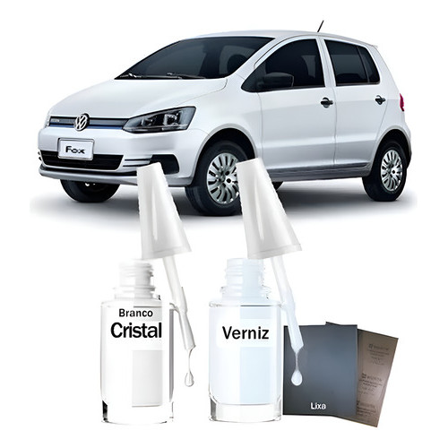Tinta Tira Risco Para Reparos Vw Fox Trend Branco Cristal