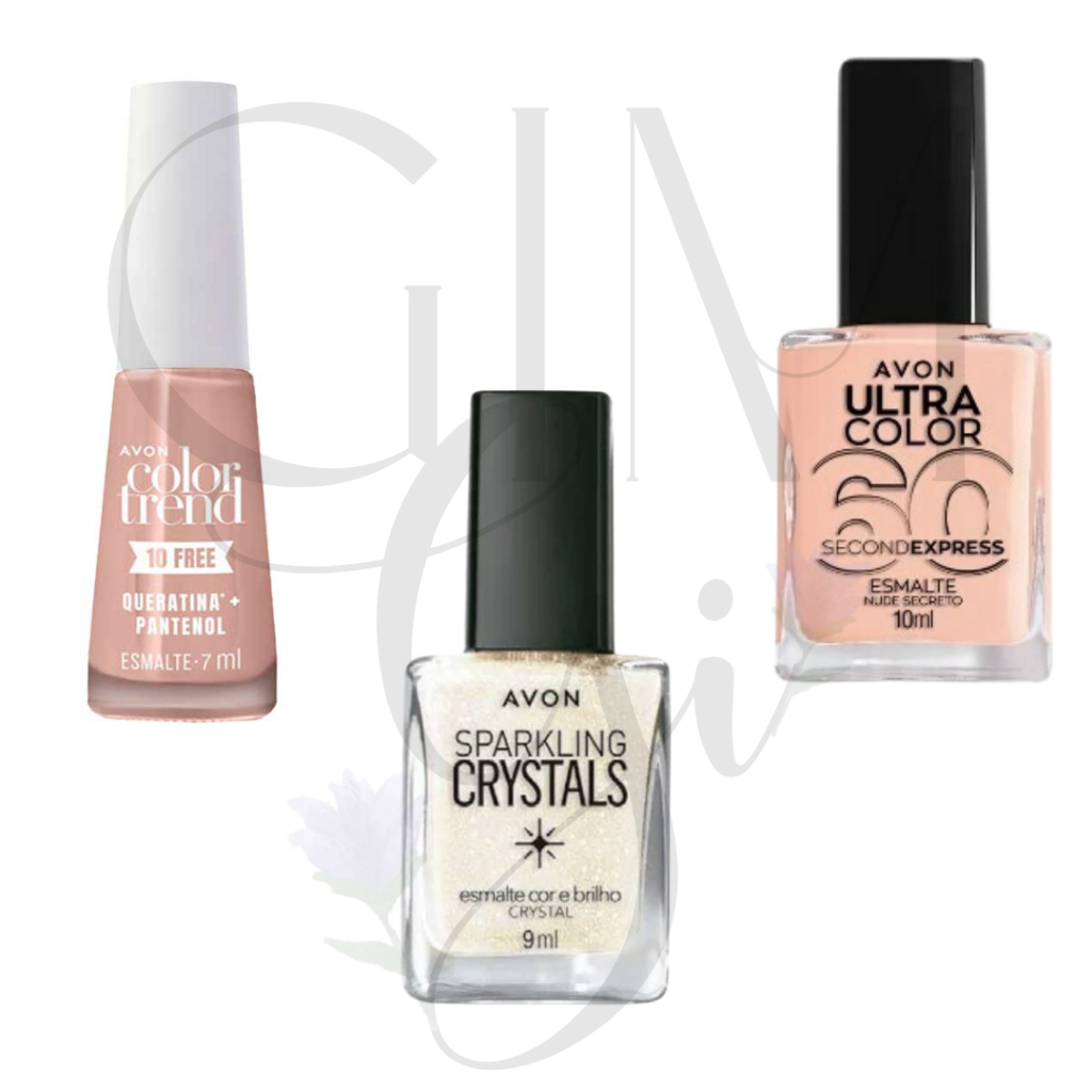 Esmalte Color Trend Cappuccino.  Sparkling Cristal. Ultra color 60 second express. Original Avon.