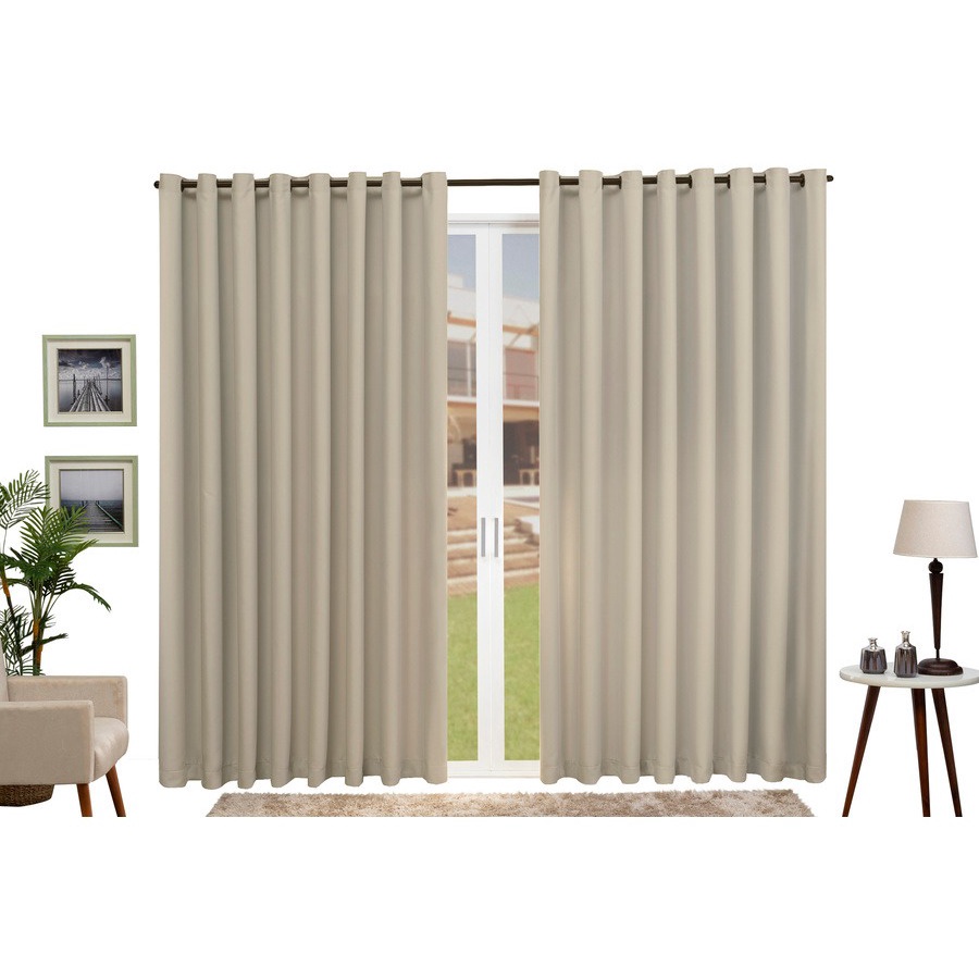 Cortina blackout 6 x 2,40 Trilho Suiço Luxo