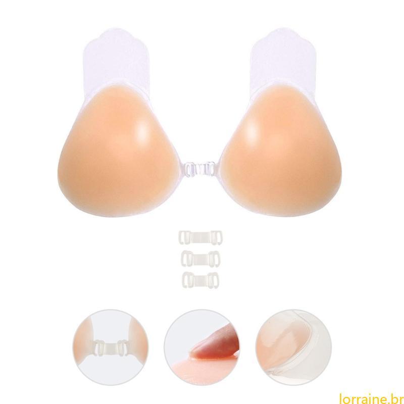 lORI Mamilo Silicone Levantamento Push Up Pastéis Adesivos Reutilizáveis Strapless Pegajosos Sutiãs