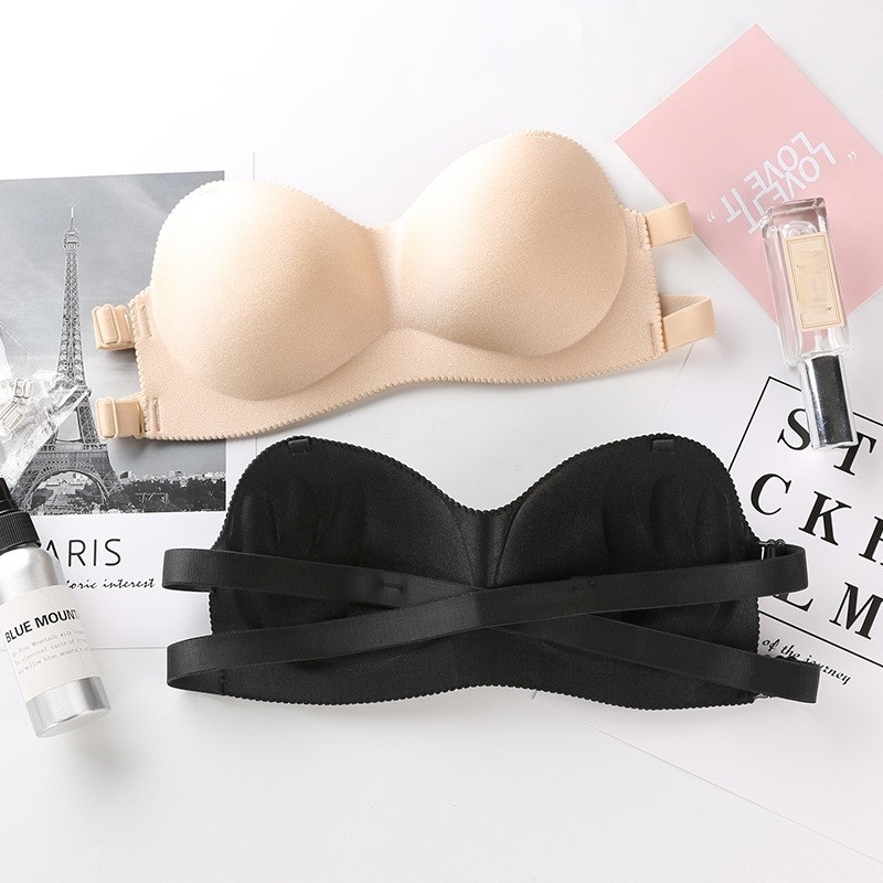Moda Feminina Soutien Invisível De Silicone Push up Strapless Invisible Bra Para Festa De Casamento