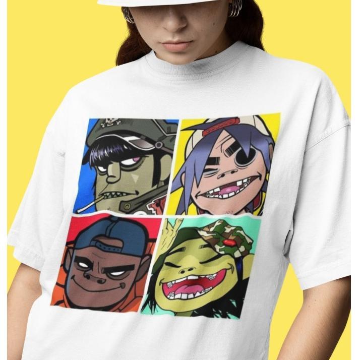 Camiseta Basica Banda Gorillaz Cartoon Trip
