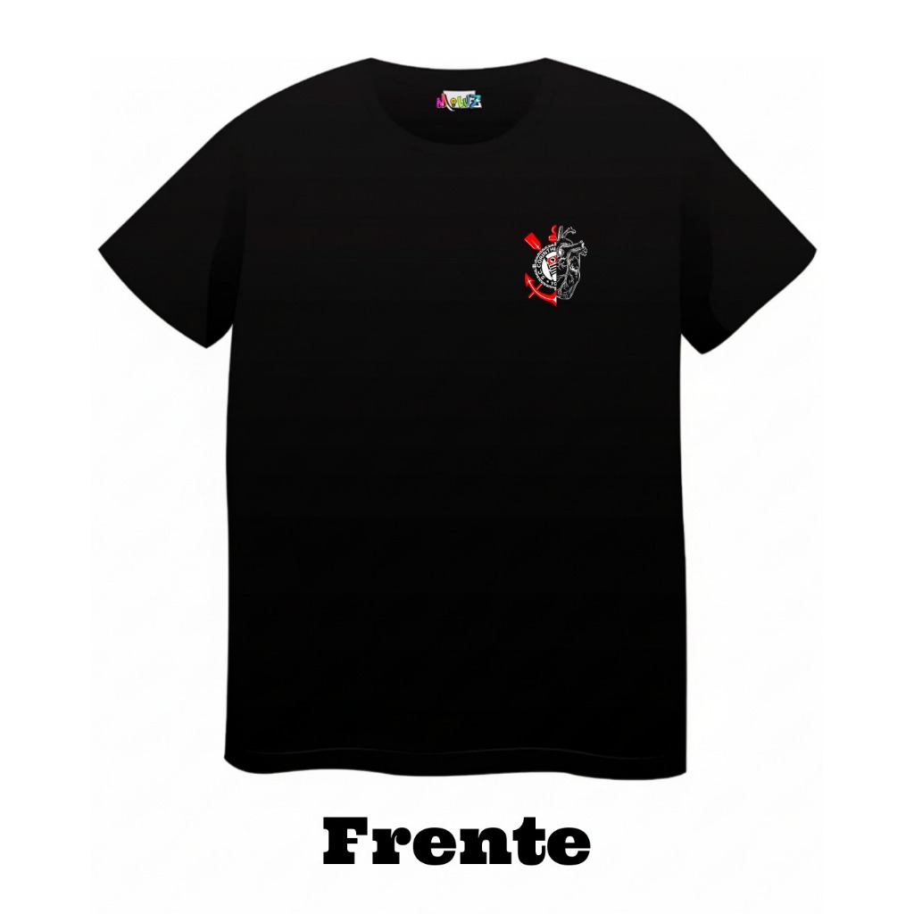 Camiseta GG Personalizada com Coração do Time + Foto do Casal Estilo Tumblr Viral