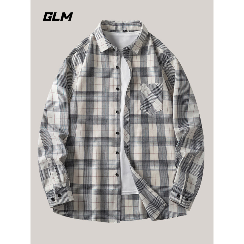 GLM oficial autêntico camisa japonesa outono inverno estilo na moda camisa masculina manga longa 2024 novo estilo Casual
