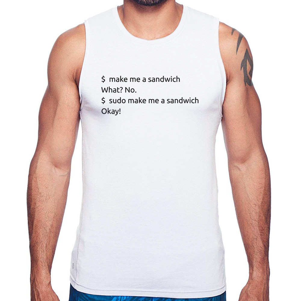 Regata Sudo make me a sandwich Camiseta Masculina
