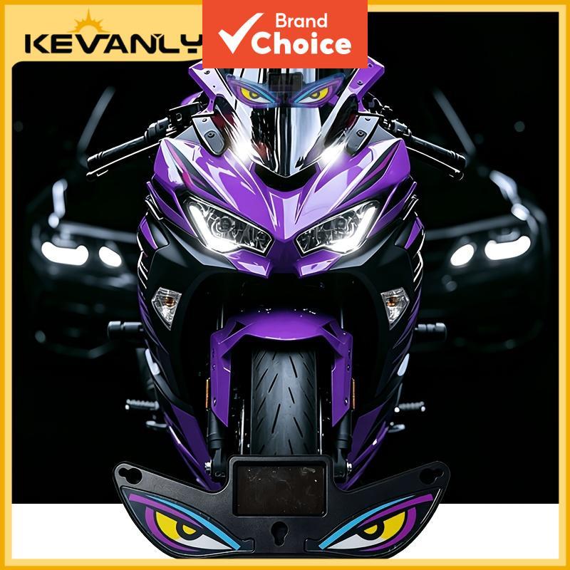 Kevanly 1pc Expressão Dinâmica Luz Neon Olho Do Diabo Decoração Carro Atmosfera Iluminação LED