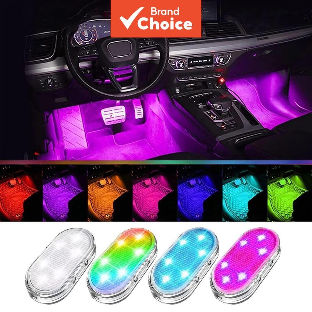 Saimili Luzes de LED Neon para Interior de Carro Sem Fio com Acionamento por USB Recarregável