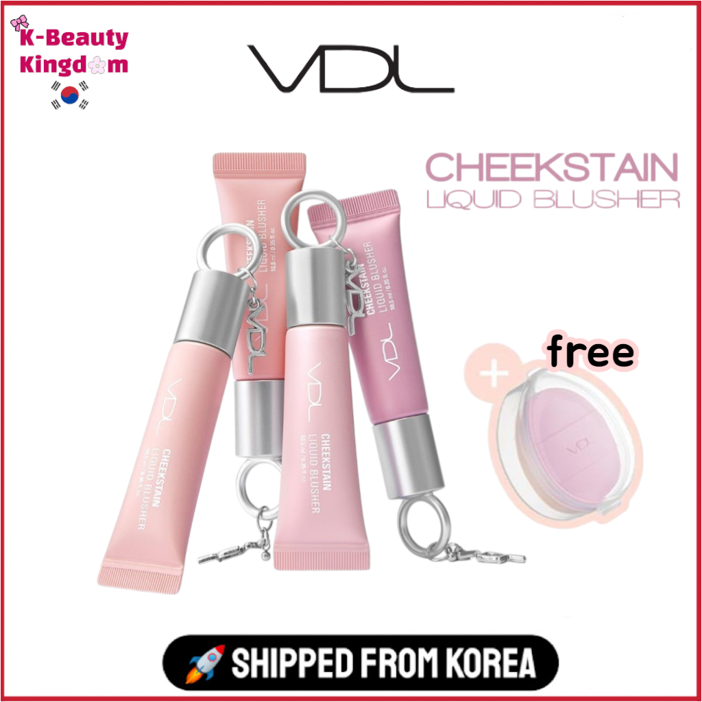 VDL NEW Cheek Stain Liquid Blush 4 Cores/10.5ml (Grátis : Puff)