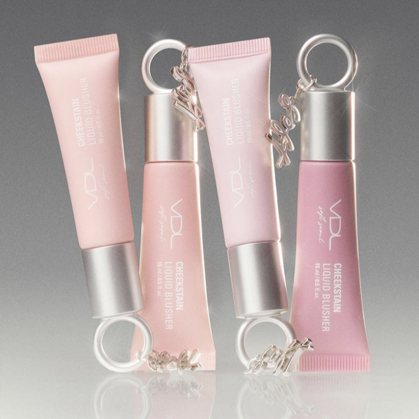 VDL SOFT SEOUL Cheekstain Liquid Blush-K-Beauty/Edição Limitada/Com Conjunto De Chaveiro Puff E Bolsa
