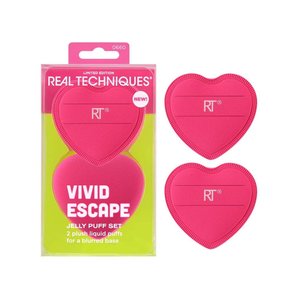 Real Techniques - 0660 - Vivid Scape - Jelly Puff Set 2 Plush Liquid Puffs