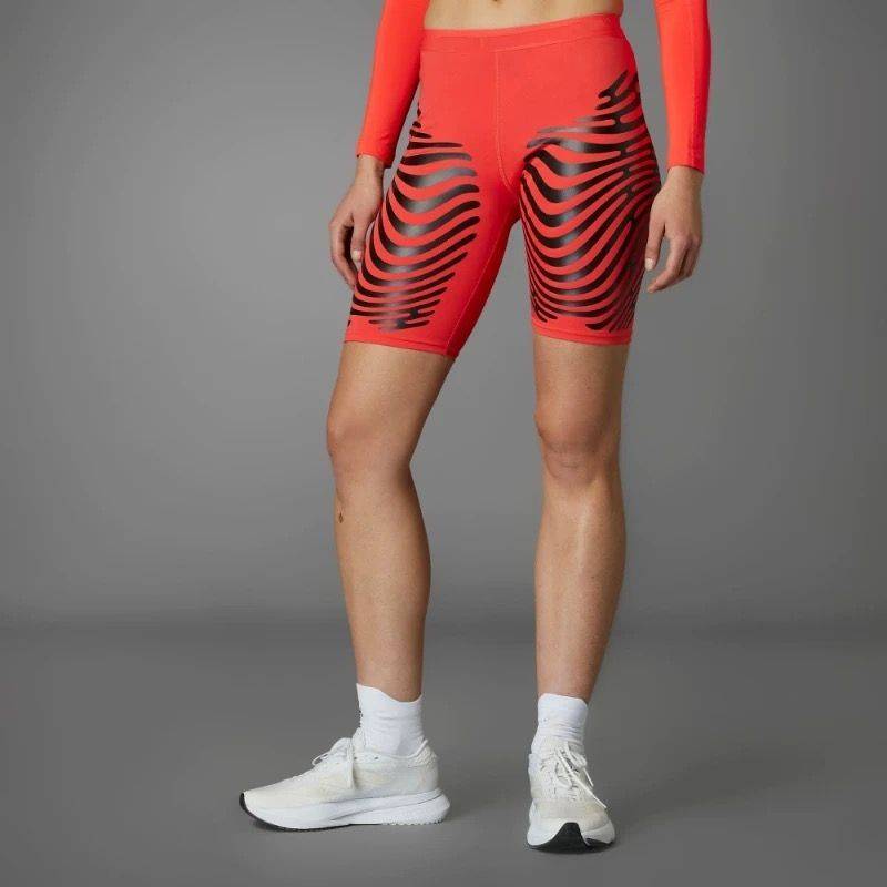 Sports Shorts Shark Skin Striped Nylon High Elastic Five-Point Tights Running Marathon Training Pant mltg