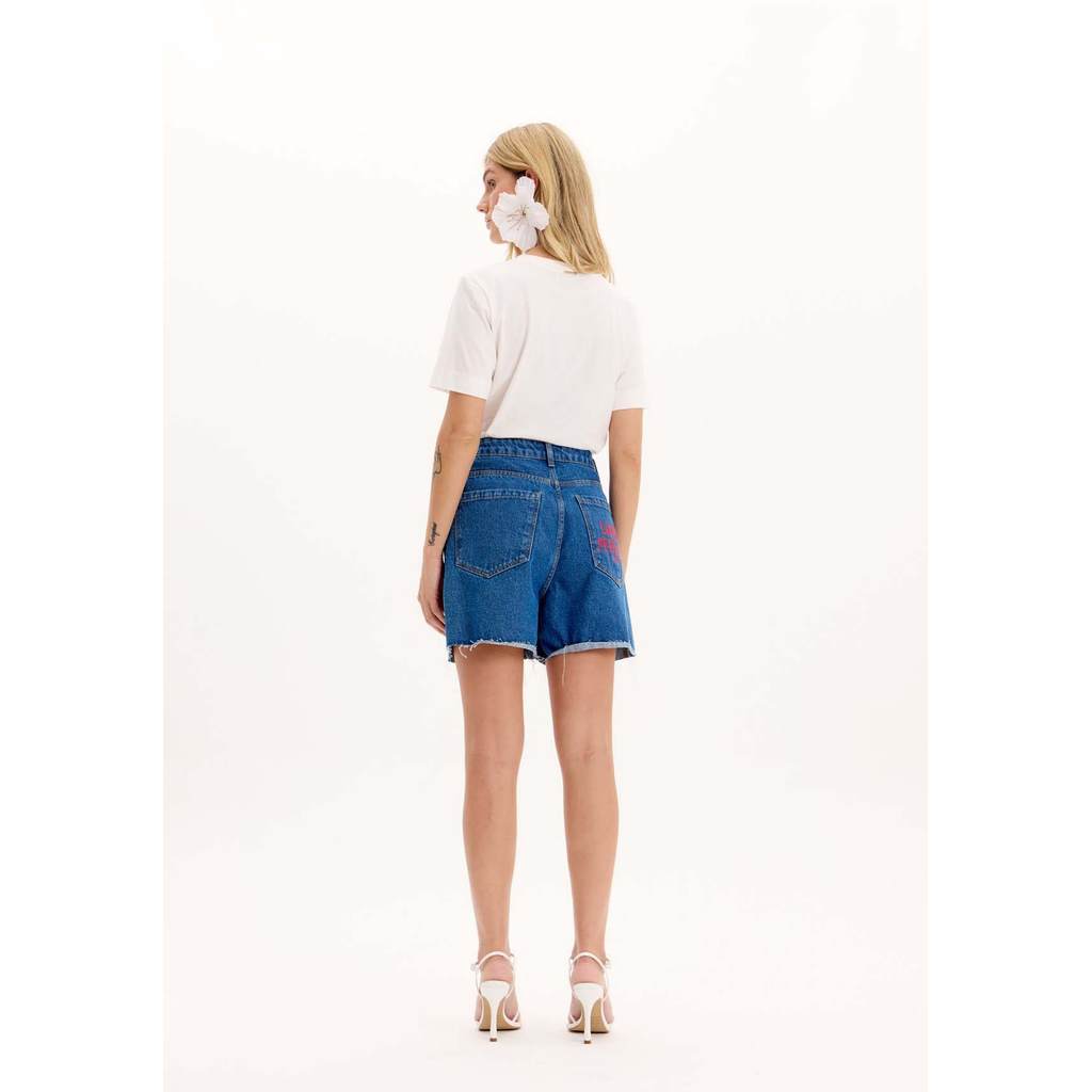 Short Jeans Mom Super High Lança Perfume Estiloso
