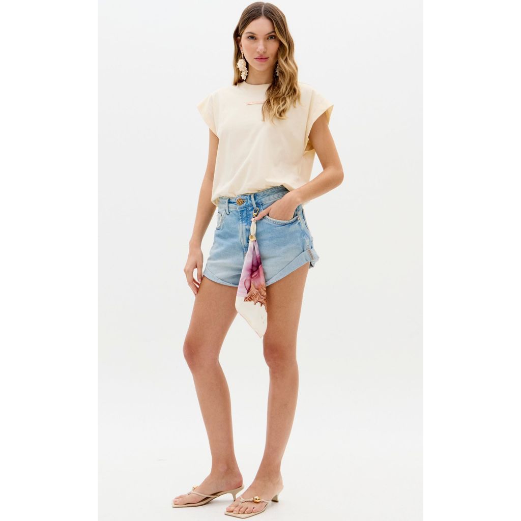 Short Jeans Comfort Super High Lança Perfume 36 38 40 42 Moda