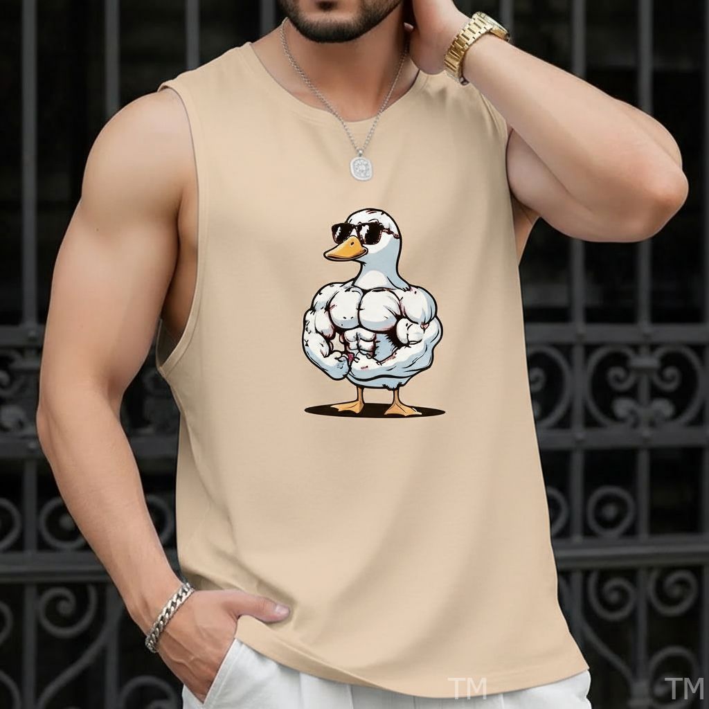 Regata Estilosa Casual Masculina Verão Pato Maromba Academia Street 100% Algodão 30.1