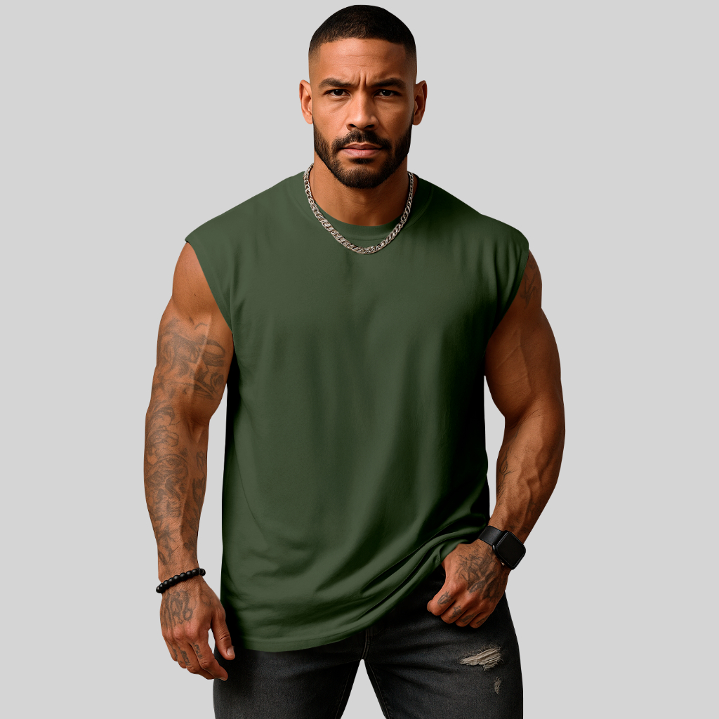Regata Oversized Lisa Sem Estampa Treino Academia Casual Street Maromba Machão Camiseta