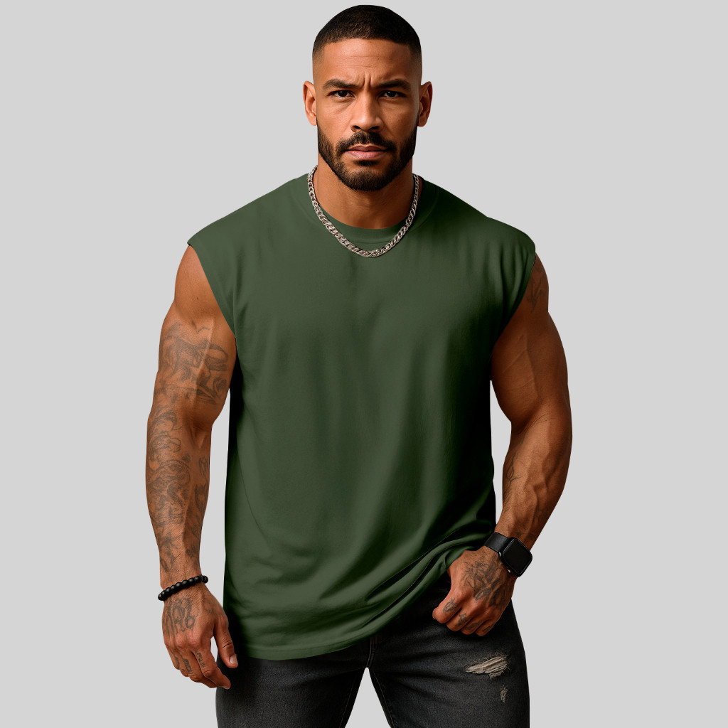 Regata Oversized Lisa Sem Estampa Treino Academia Casual Street Maromba Machão Camiseta