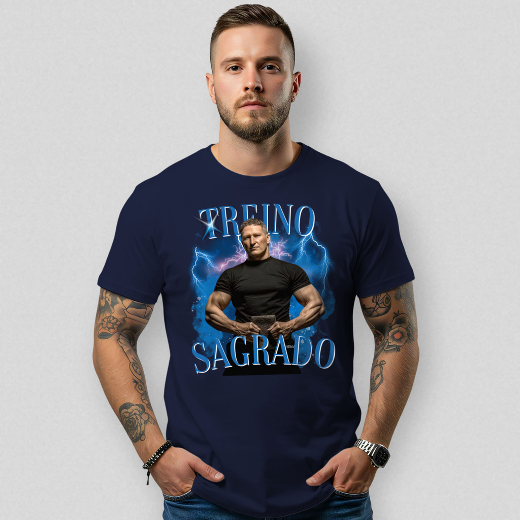 Camiseta Básica Masculina Academia Treino Sagrado Rossi Street Algodão Premium Moda Maromba Estilo