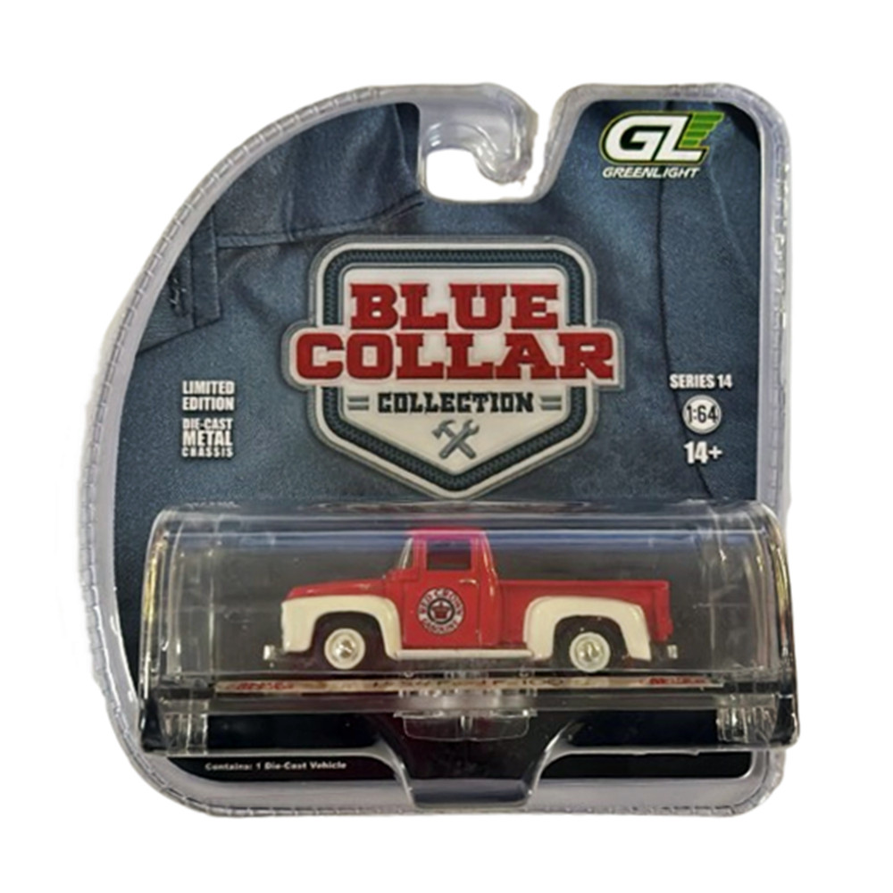 Miniatura Picape Ford F-100 (1954) - ''Red Crown Gasoline'' - Blue Collar Collection - Série 14 - 1:64 - Greenlight